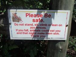 Ha.  Zoo priorities.  Nice.