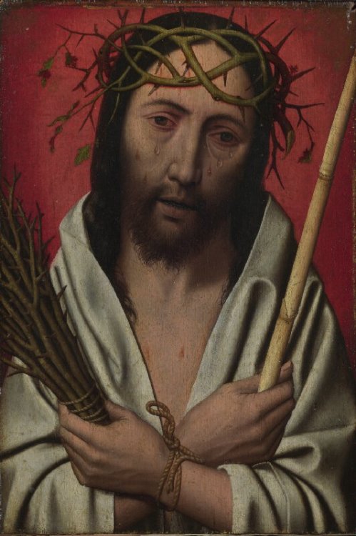 Christ as the Man of Sorrows (aka Christ Crowned with Thorns), Jan Mostaert, 1520s 