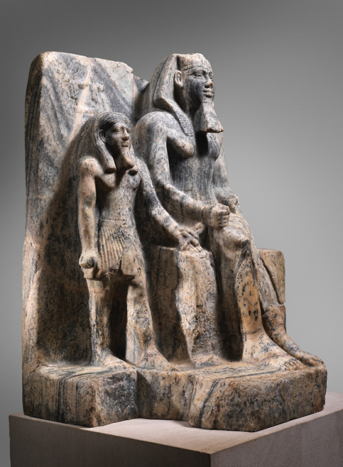 met-egyptian-art:King Sahure and a Nome God, Egyptian ArtRogers Fund, 1918Metropolitan Museum of Art