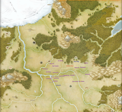 Fully explored Six Ages: Ride Like the Wind map, with all special locations marked.
