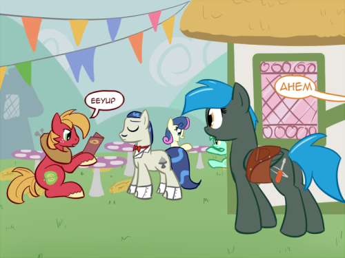 ask-jade-shine:  Erm… Applejack did not react well to me following her brother.