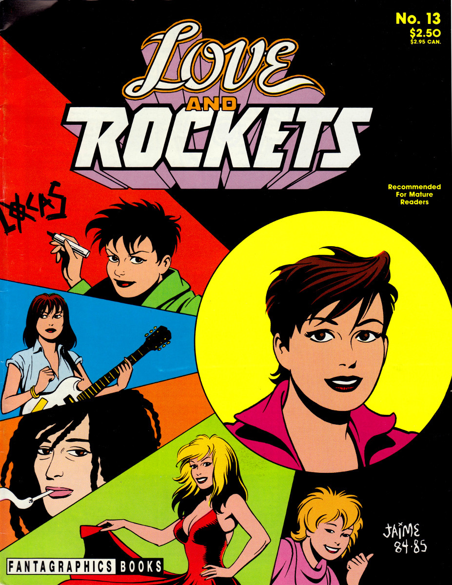 Love and Rockets No. 13 (Fantagraphics, 1985). Cover art by Jaime Hernandez.From