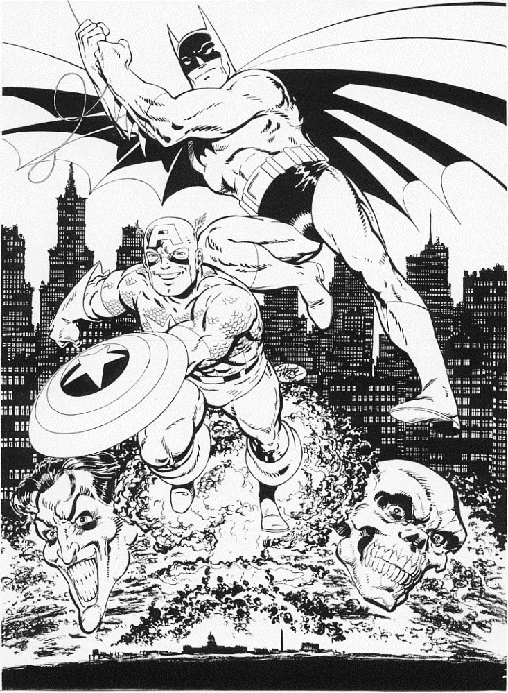 John Byrne Draws... — Batman & Captain America promotional poster by...