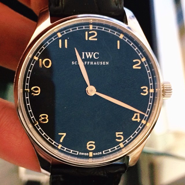 gqfashion:  &ldquo;Iconic IWC Portuguese seen on @AaronFaber. A simple yet super