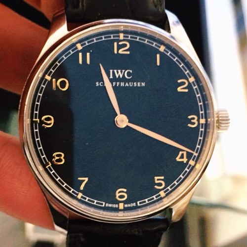 gqfashion:  “Iconic IWC Portuguese seen on @AaronFaber. A simple yet super stylish stunner of a watch.” - @TedStaffordGQ #WatchWednesday 