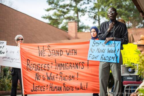 fuckyeahmarxismleninism:  Stone Mountain, Georgia: ‘Welcome to Georgia’ Rally in Solidarity with Refugees and Immigrants, December 12, 2015.Photos by Steve Eberhardt