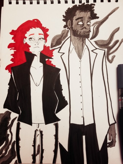 Been A While Since I Drew These People. Andy And Hal. Partners In Crime. And Escapism. And Trying To