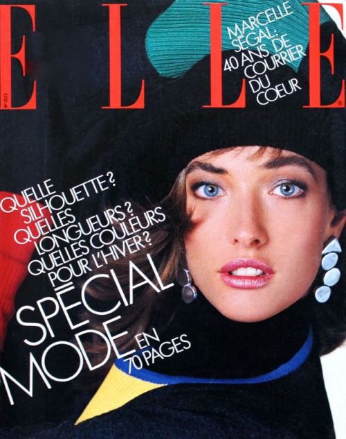 Bill King, cover photo of Tatjana Patitz for ELLE, 1986. Via magdorable