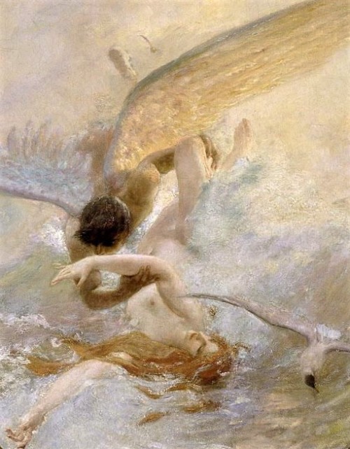 twirld:Beneš Knüpfer(1848 - 1910), The greeting of the wind and waves