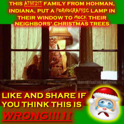 sharesfromyouraunt:  My cousin Jan Bumpus lives nextdoor to this “family.” They pulled the same stunt last Christmas. 