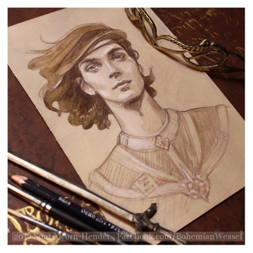 Drawing practise: young Elf of the house of Gil-galad (just before the Last Alliance, so let’s