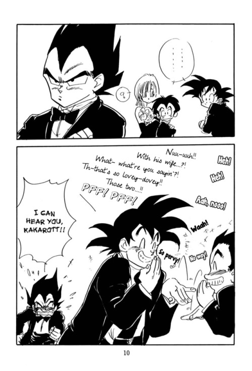 In which Goku and Kuririn act like they’re twelve.Bra-chan is here Part 3 by Bakkiri Kikaku. C