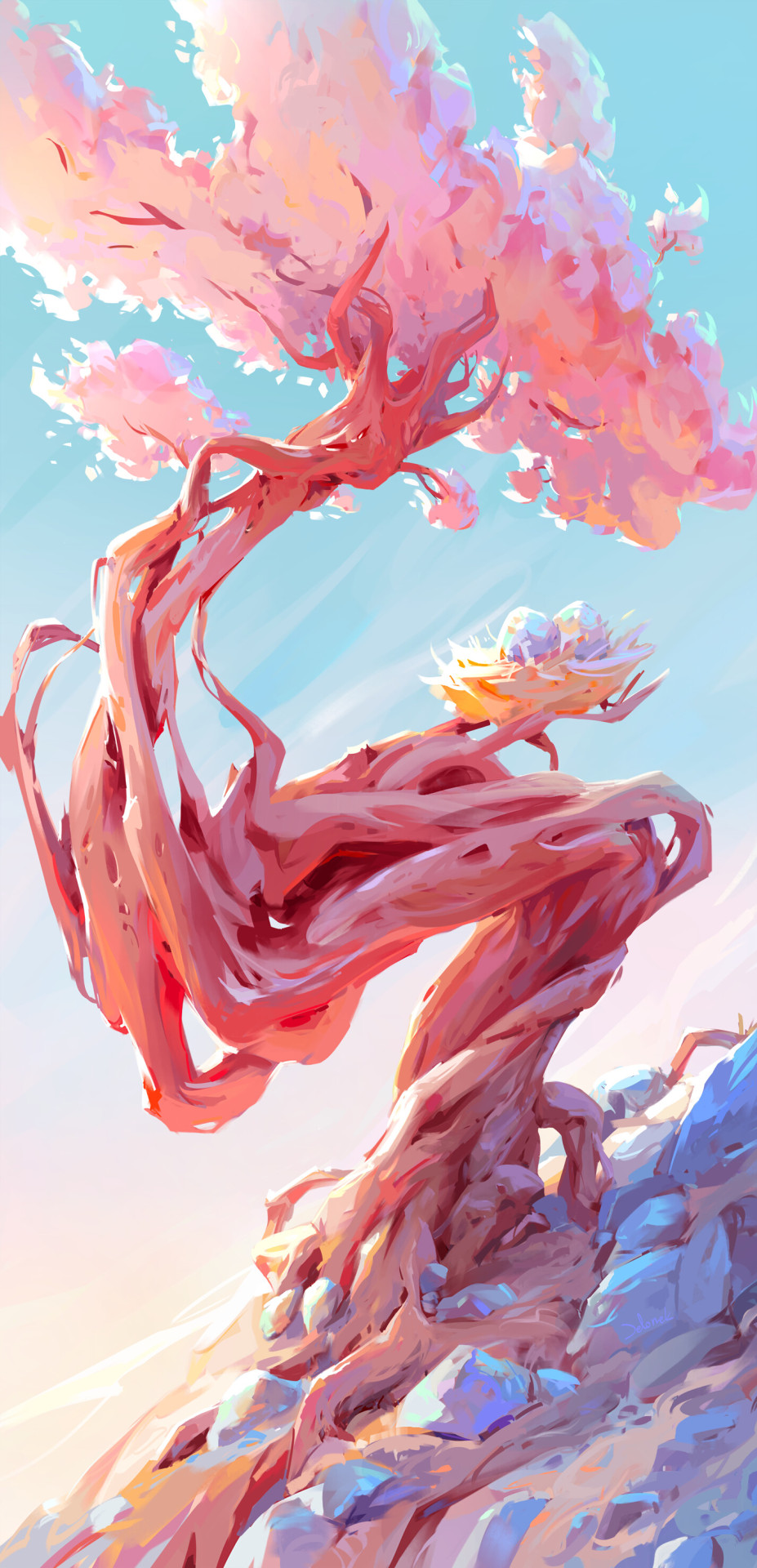 Vertical Tree By Bożenka Jelonek