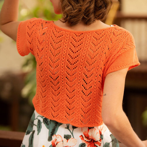 A Finished Object: The Golden Tamarin Tee | Article | Interweave