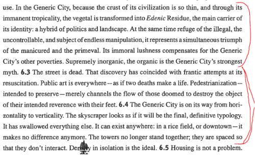 Excerpts (’Best of’) from Rem Koolhaas ‘The Generic City’ in S,M,L,XL (1995), Koolhaas and Bruce Mau