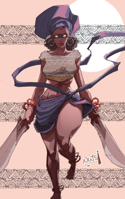 fyblackwomenart:  Nameless African Warrior by madstanlee  