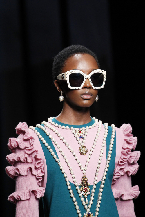 mical bockru, aya jones, nicole atieno and kai newman for gucci fall 2016 rtw