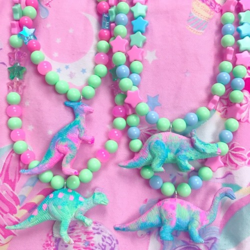 Made cute pastel dinosaur necklaces! They will be available in my etsy shop later this January: etsy