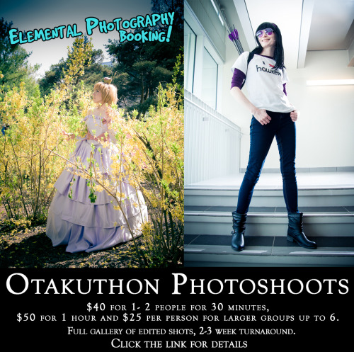 Also booking for Otakuthon Private Shoots! Click this link for the details/form!