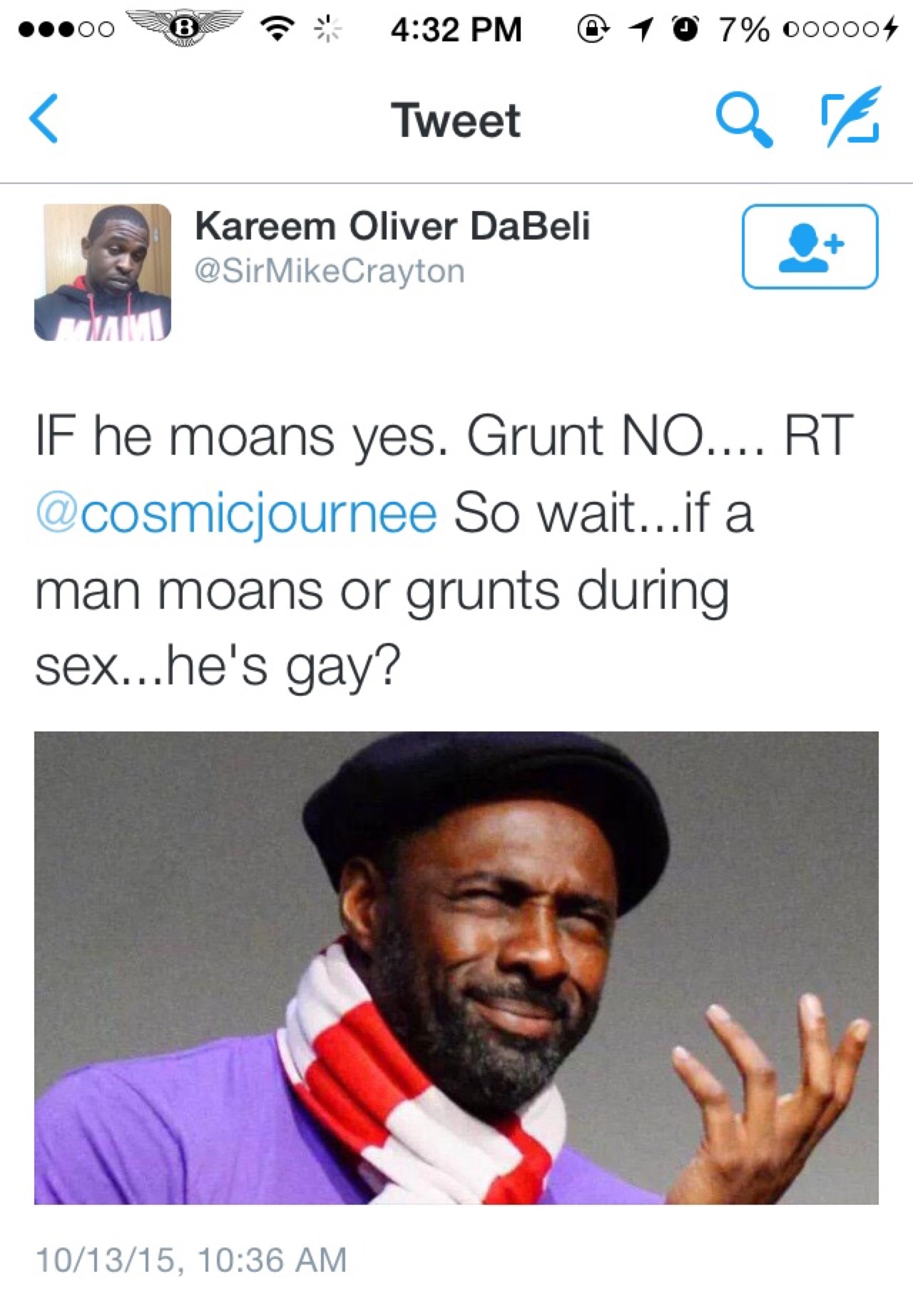 melaninboy:  melaninboy:  It’s gay for a guy to moan while having sex with a woman????
