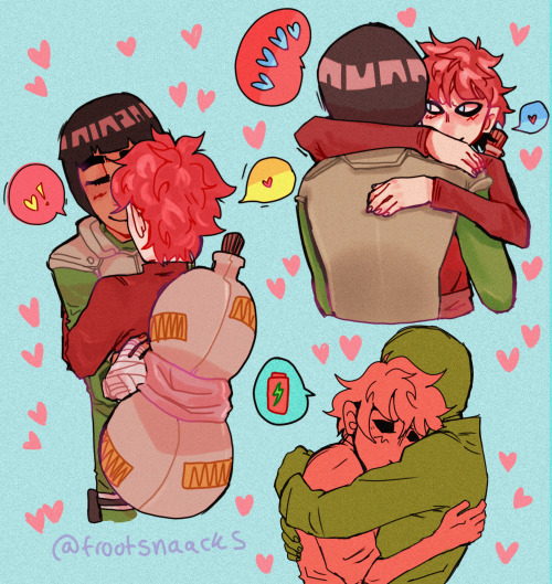 frootsnaacks:rock lee and gaara always prolong their goodbyes at the gatethey insist they’re&n