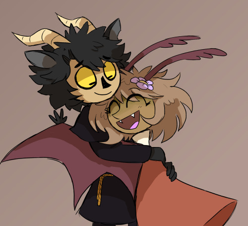 Bat sees her goat friend after so long.Juandice belongs to @lowua