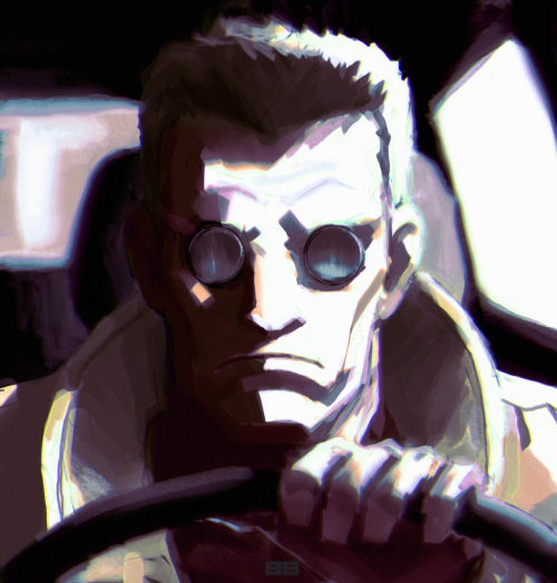 cybercircuitz:  fuckyeahcyber-punk:  batou by robrokop   Follow for more corporate approved content.