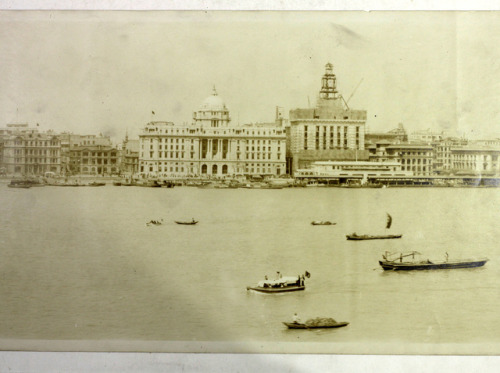 Shanghai Panoramic Harbour Photograph no date c1920s - a fascinating panoramic photo with much inter