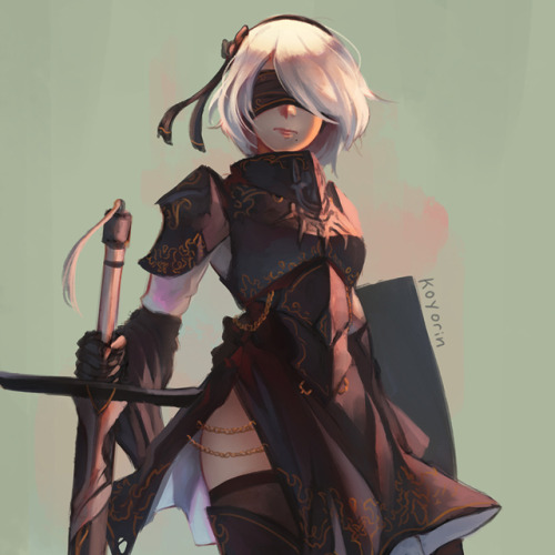 futadomina:  2B Knight by こよりん