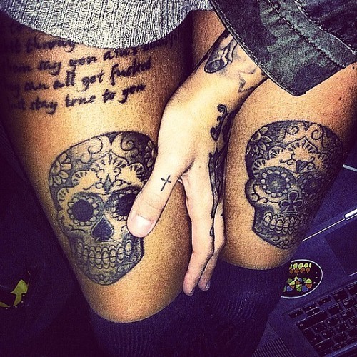 Cute sugar skull tattoos