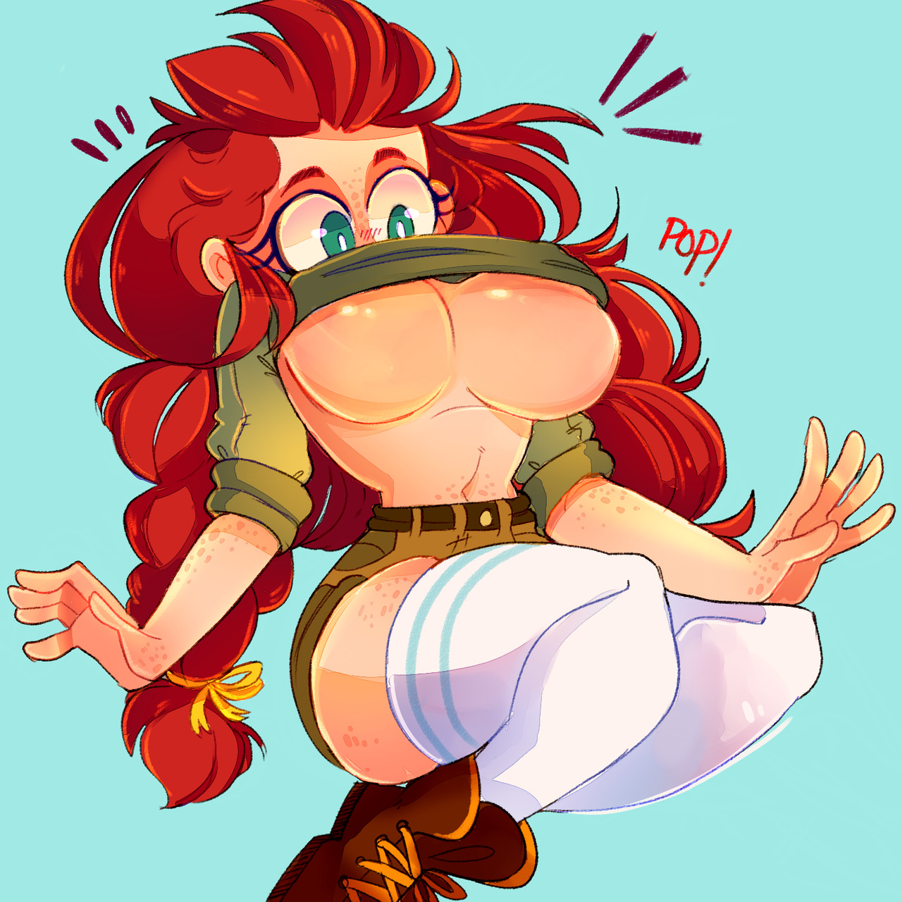 toxic-jpg:  she jump and they go UP daisy’s crop tops shrunk :D