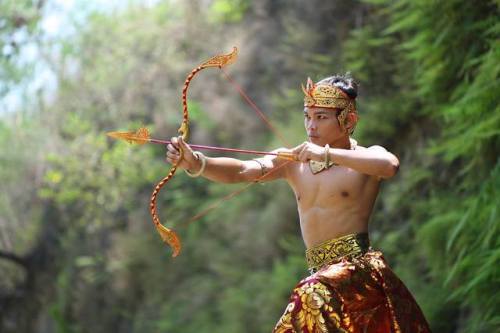 Men as Semara, the God of love (Kama Deva), Bali