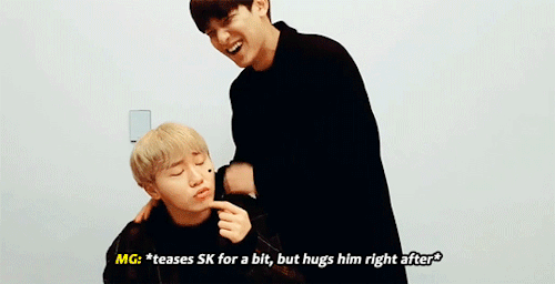 kristian-do:seungkwan ♥ mingyu (p.s seaweed soup is traditionally eaten during birthdays :)