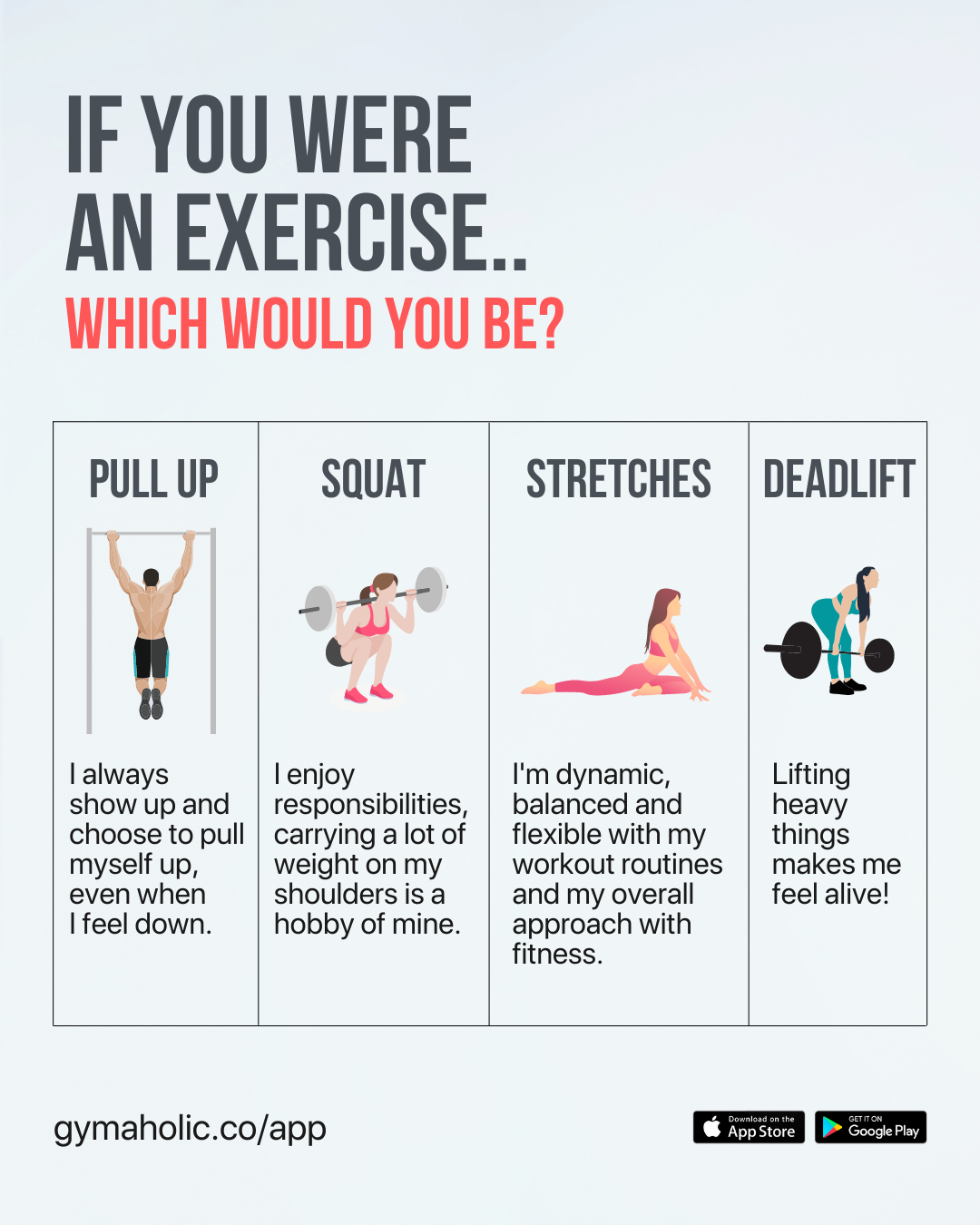 If you were an exercise, which would you be? 🤔