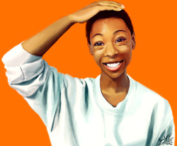 ylenn:Study drawing I did of Poussey, this