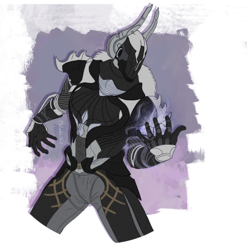 Commission for a client over on Deviantart of her Voidwalker Warlock character from Destiny 2