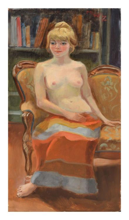 youcannottakeitwithyou:Margaret Wherry Ziegler (American, 1909-1989)Demure Nude, 1975