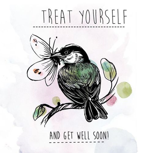 #birthdaycard for hejandrea pt.2 #getwellsoon #tit #meise #watercolorillustration #birdillustration