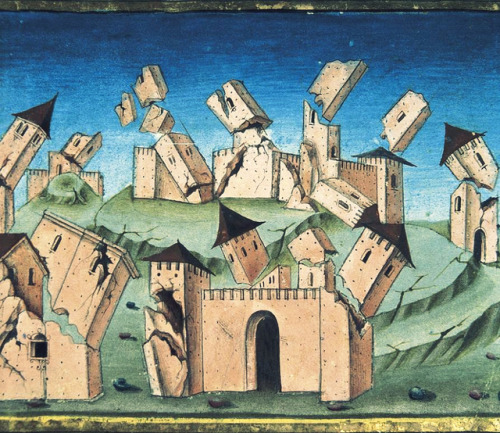 Scenes of the Apocalypse and the End of Times, taken from the illuminated manuscript Il Leggendario 