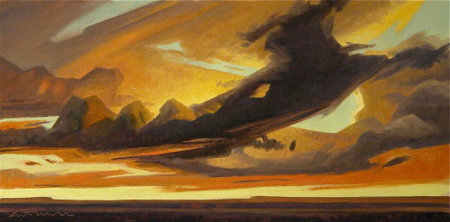 poboh:Vastness of Clouds, Ed Mell. American, born in 1942 Phoenix, Arizona. (Source: Maxwell Alexan