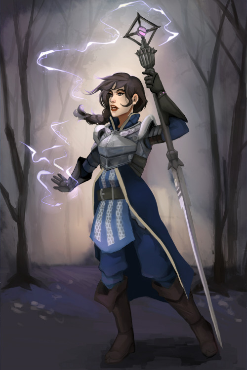 Merry Christmas Cait!My take on heavier armor for Trinne, since she’s an arcane warrior mage. 