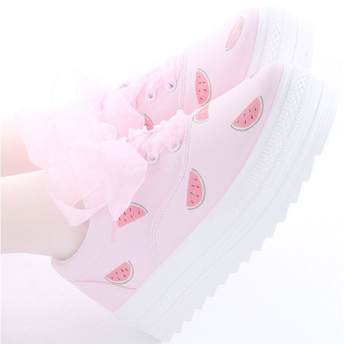 honeysake:♡ Watermelon Platform Sneakers - Buy Here ♡Discount Code: honey (10% off your purchase!!)P