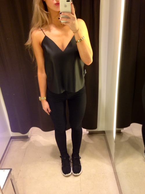gabriellegrace90:  New leather Zara top 