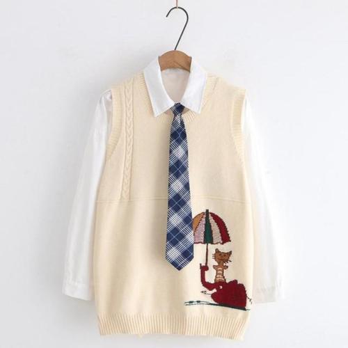 Cute Cartoon Vest Sweater starts at $28.90 ✨✨I like this one. What about you?
