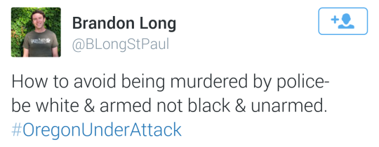 what happens when armed white men take over a federal building? you guessed it.
