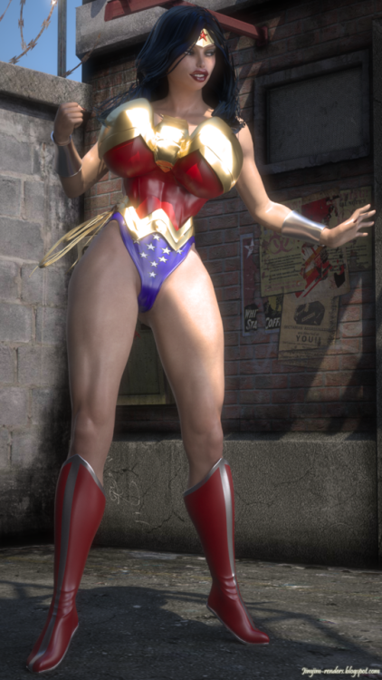 Here are the 3 pin-up posters of Wonder Woman that I made to use as set decorations in Part 2 of “Wo