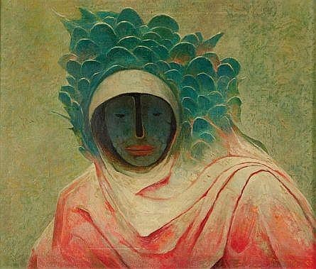 carga-de-agua:Guillermo Meza (Mexican, 1917-1997), Espíritu señor de la tormenta, 1971, Óleo sobre t
