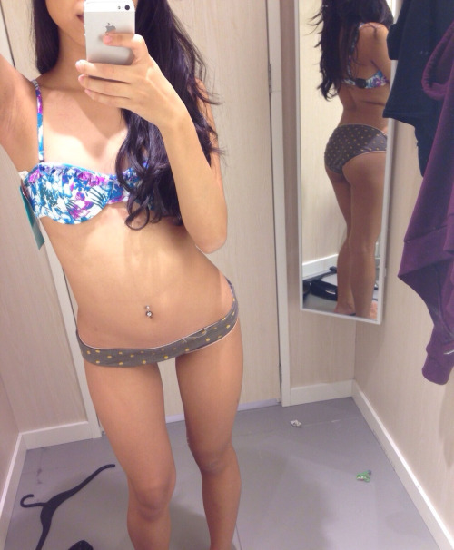 yournudeindians:  Inside the dressing room, all set to please her boyfriend with