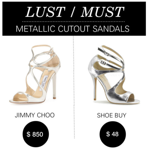 Lust/Must: Metallic Cutout Sandals By Polyvore-editorial Featuring Strappy Sandals Liked On Polyvore