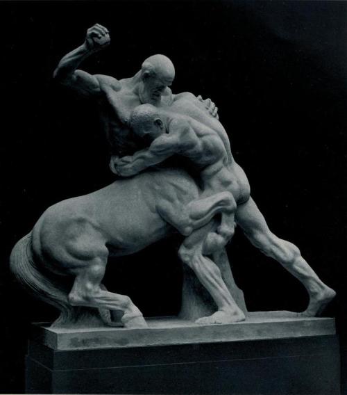 leprincelointain:Ludwig Manzel (1858-1936), Le Combat d’Hercule avec le Centaure - 1916